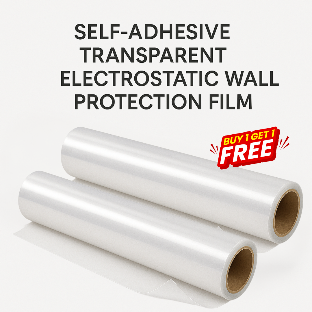 Self-Adhesive Transparent Electrostatic Wall Protection Film | Buy 1 Get 1 Free