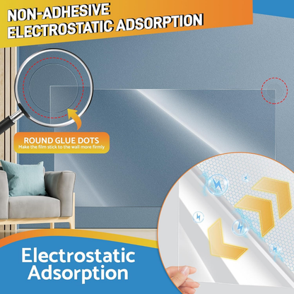 Self-Adhesive Transparent Electrostatic Wall Protection Film | Buy 1 Get 1 Free