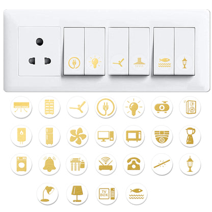 Gold Switch Stickers - 100 Set