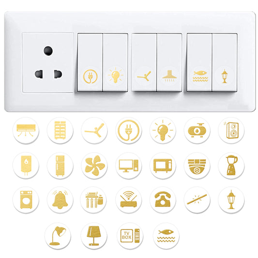 Gold Switch Stickers - 100 Set