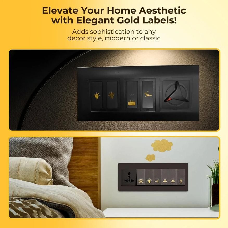 Gold Switch Stickers - 100 Set