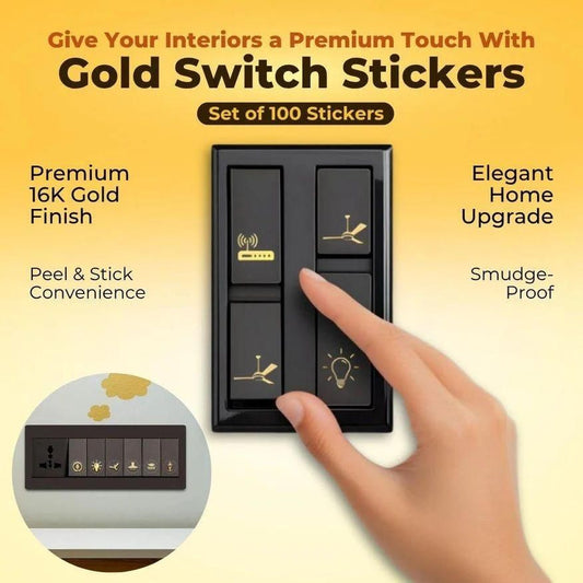 Gold Switch Stickers - 100 Set