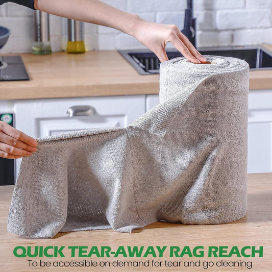Reusable Microfiber Cleaning Cloth Roll (50 PCS)