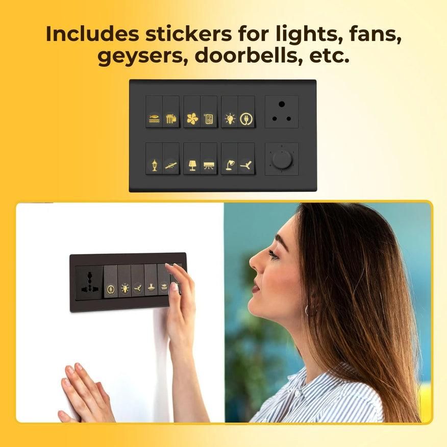 Gold Switch Stickers - 100 Set